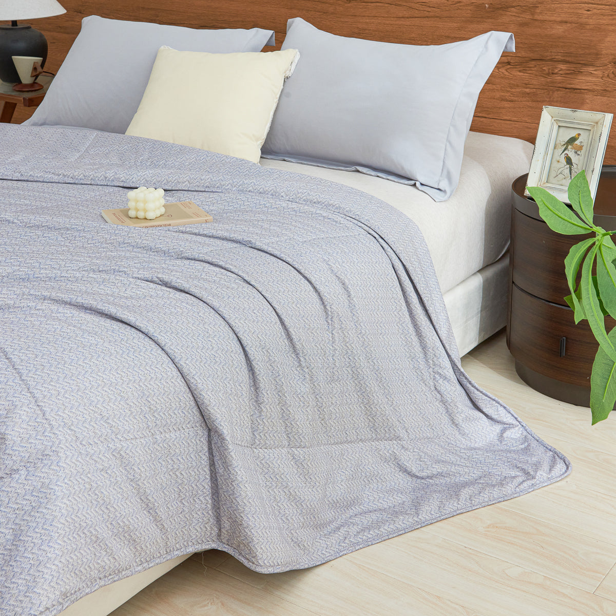 Kappa Microwave Gray Cotton Light Comforter