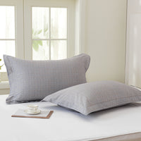 Kappa Microwave Gray Cotton Standard Pillow Sham x2p