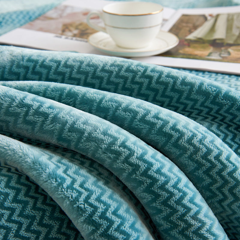 Lanli Pattern Raschel Velvet Winter Blanket