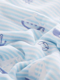 Little Sailboat Cartoon Cotton Baby Blanket