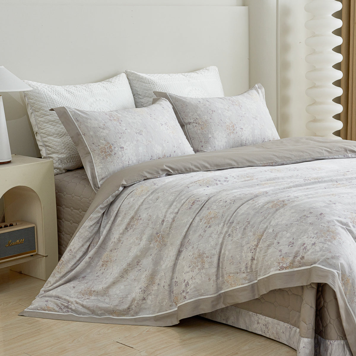 Lumina Floral Premium Cotton Bedspread Set