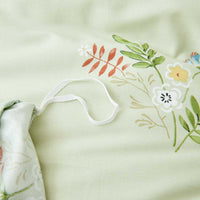 Melea Floral Cotton Bedskirt Duvet Cover Set