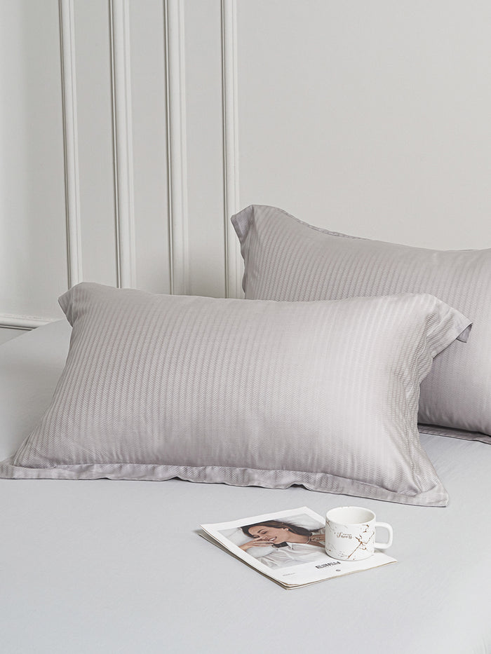 Moonlight Gray TENCEL™ Jacquard Pillow Sham x2P