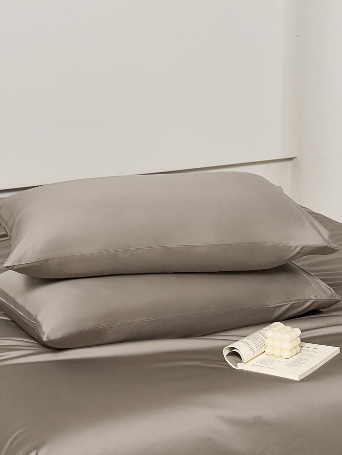 Mousse Brown Premium Cotton Duvet Cover Set