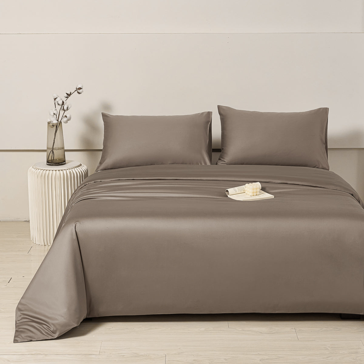 慕斯棕 长绒棉套件