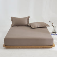Mousse Brown Premium Cotton Fitted Sheet