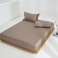 Mousse Brown Premium Cotton Fitted Sheet