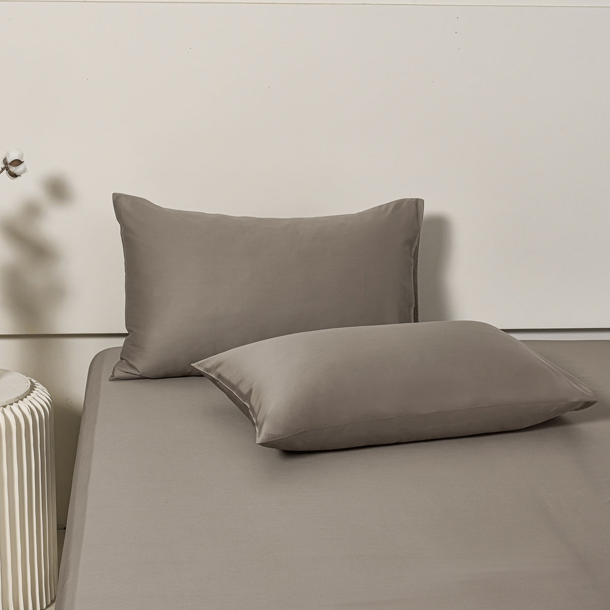 慕斯棕 长绒棉枕套组x2p