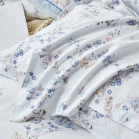 Ophir Floral Cotton Bedskirt Duvet Cover Set