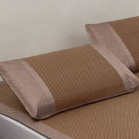 Plaid Bing Si Rattan Pillow Sham (Tan Brown)