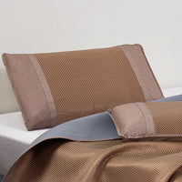 Plaid Bing Si Rattan Pillow Sham (Tan Brown)