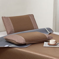 Plaid Bing Si Rattan Pillow Sham (Tan Brown)