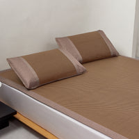 Plaid Bing Si Rattan Summer Mattress Topper Set (Tan Brown)