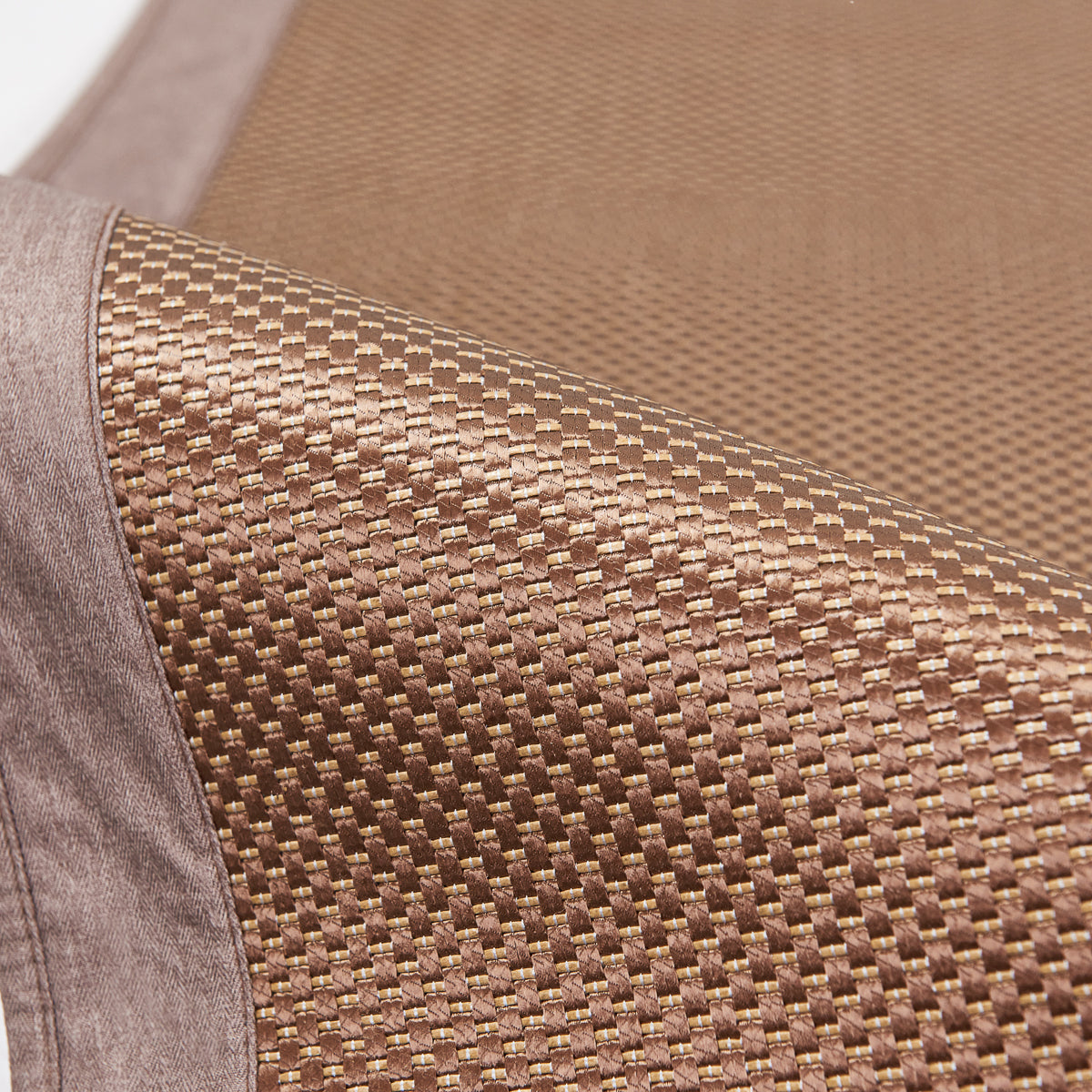 Plaid Bing Si Rattan Summer Mattress Topper Set (Tan Brown)