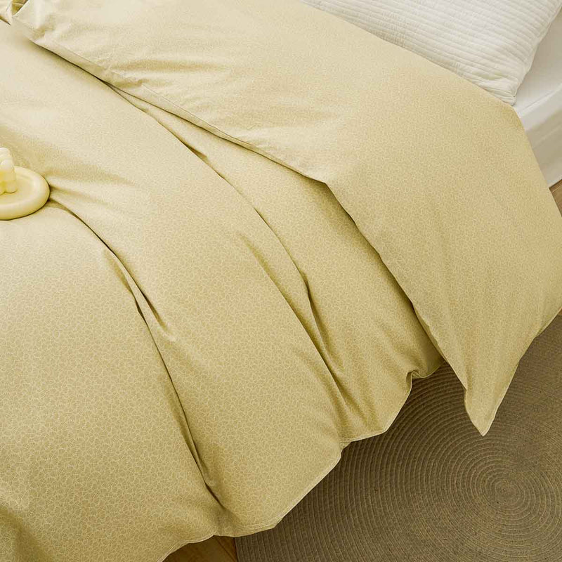 Psi-Tender Yellow Pattern Cotton Duvet Cover