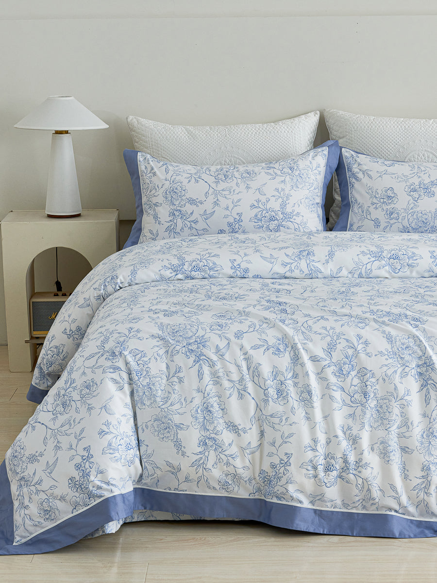 Quielan Floral Premium Cotton Bedspread Set