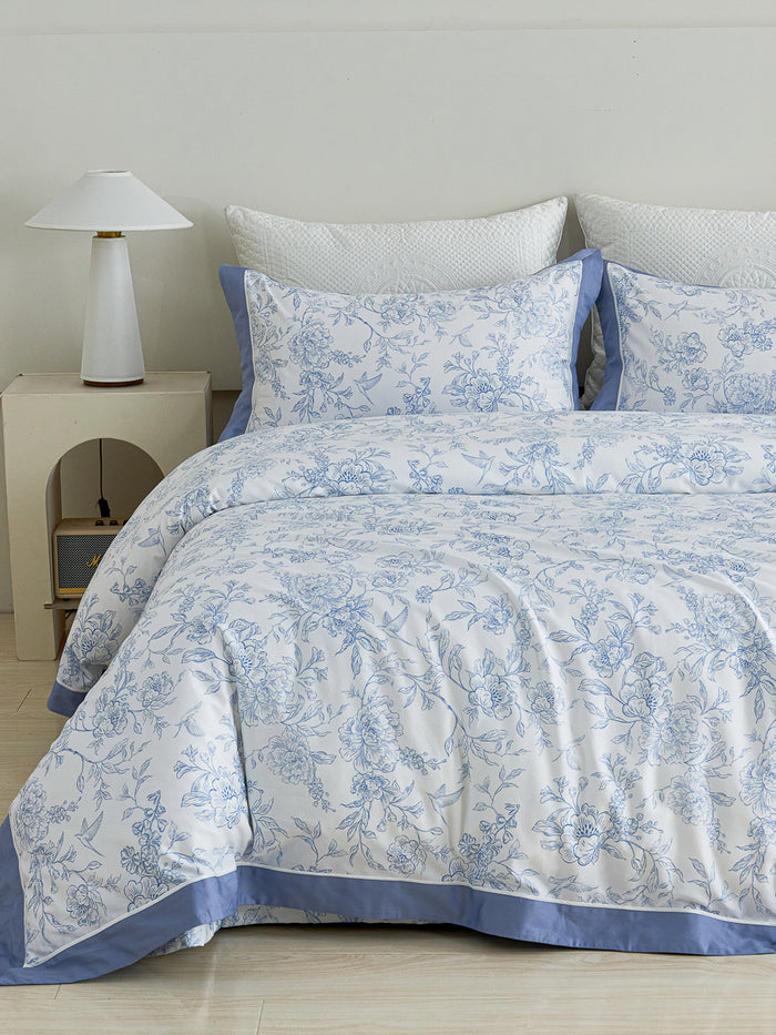 Quielan Floral Premium Cotton Bedspread Set