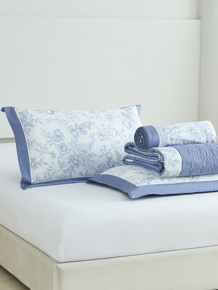Quielan Floral Premium Cotton Bedspread Set