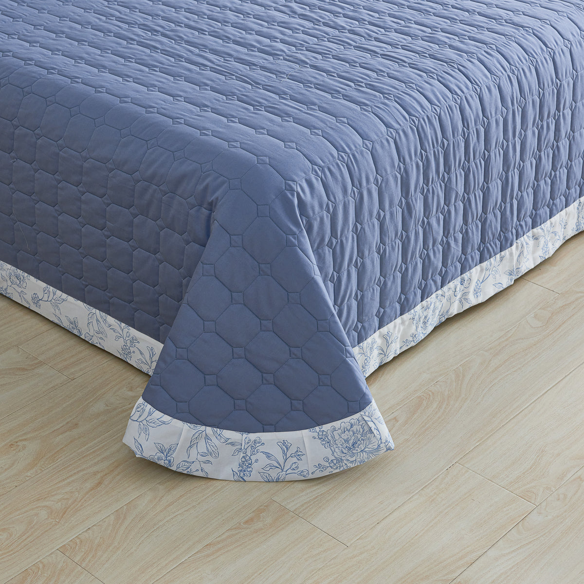 Quielan Floral Premium Cotton Bedspread Set