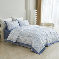 Quielan Floral Premium Cotton Bedspread Set