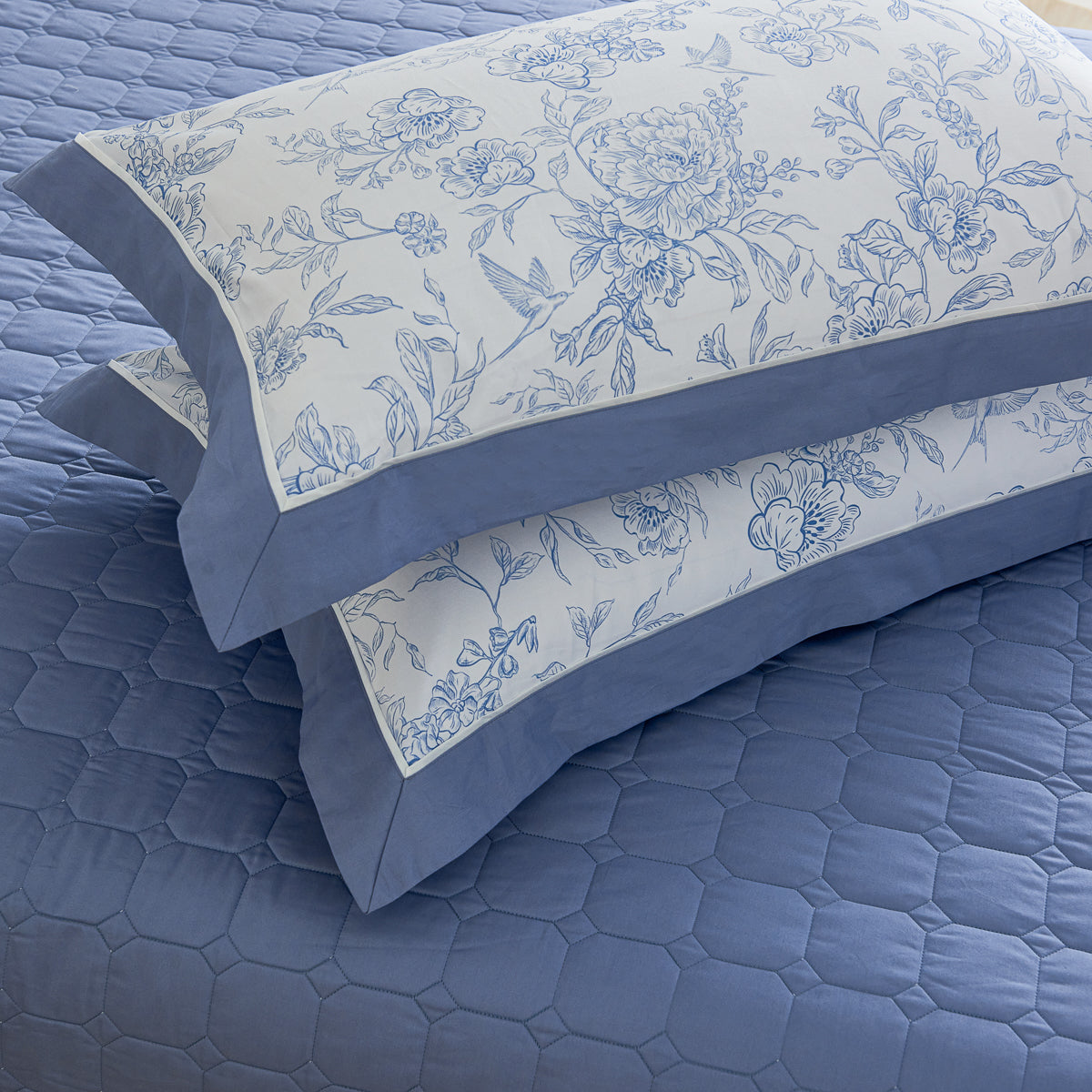 Quielan Floral Premium Cotton Bedspread Set