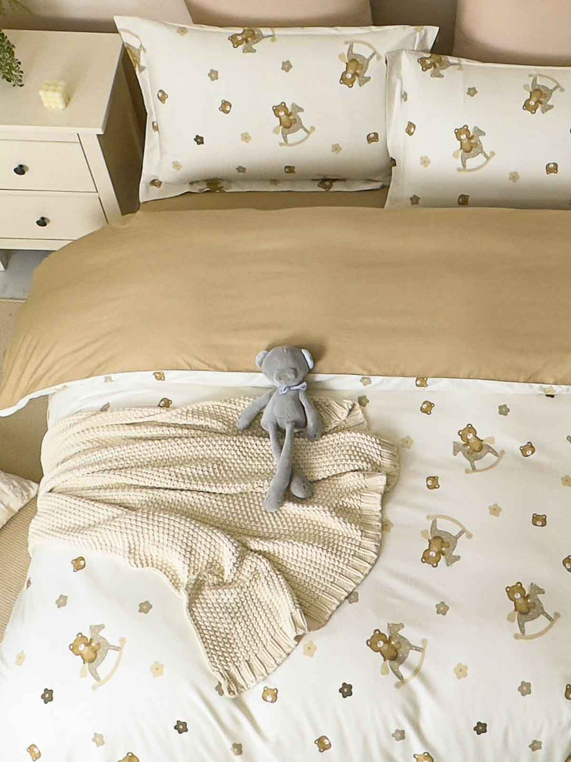 Ram Pattern Cotton Fitted Sheet Set
