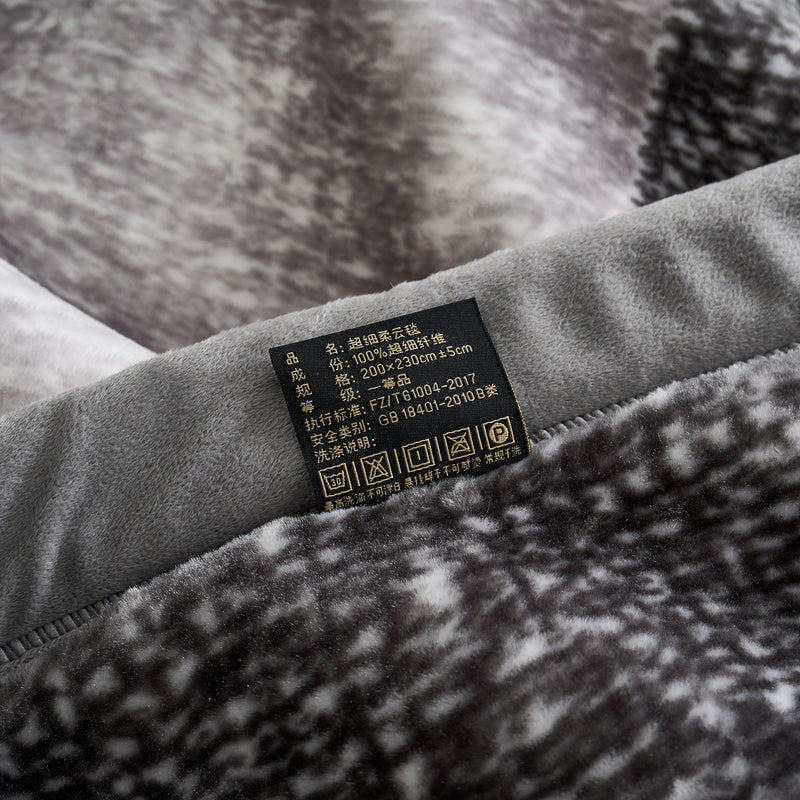 Simon Pattern Raschel Velvet Winter Blanket