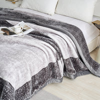 Simon Pattern Raschel Velvet Winter Blanket
