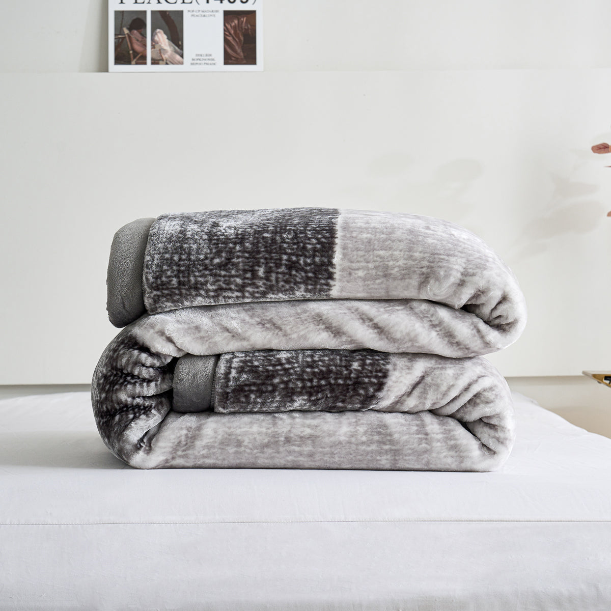 Simon Pattern Raschel Velvet Winter Blanket