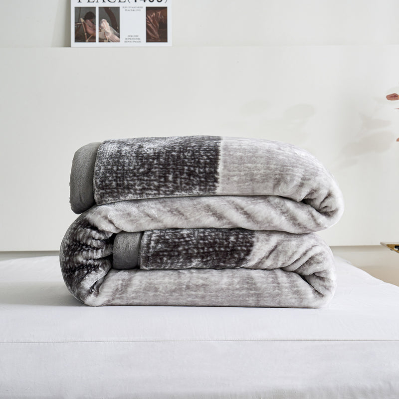 Simon Pattern Raschel Velvet Winter Blanket