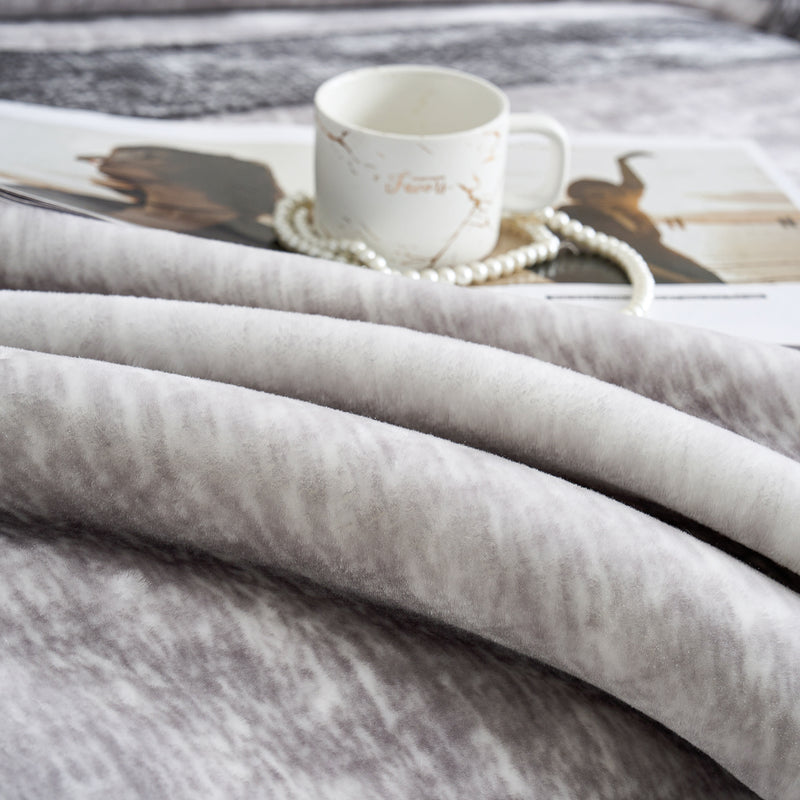 Simon Pattern Raschel Velvet Winter Blanket