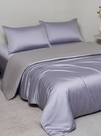 岚雾紫 天丝床笠套件