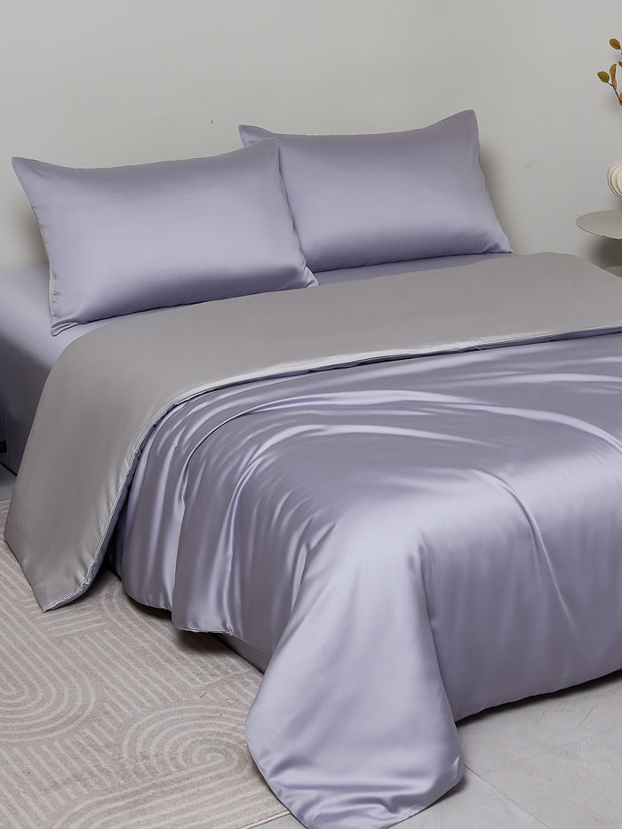 岚雾紫 天丝床笠套件