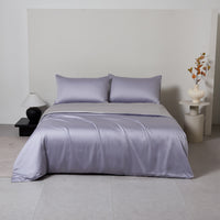 岚雾紫 天丝床笠套件