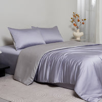 岚雾紫 天丝床笠套件