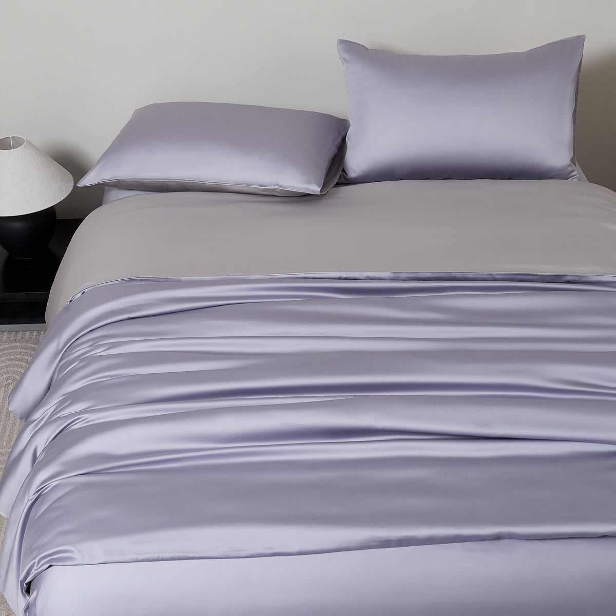 岚雾紫 天丝床笠套件