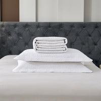 Snowflake White Premium Cotton Coverlet Set