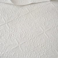 Snowflake White Premium Cotton Coverlet Set