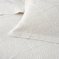 Snowflake White Premium Cotton Coverlet Set