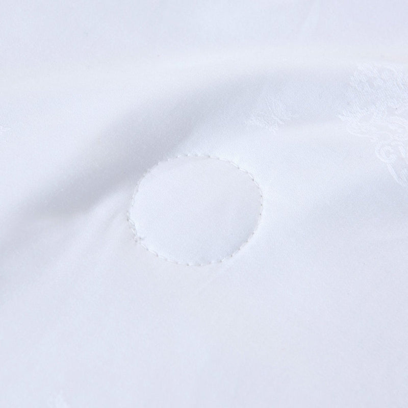 200 x 230 size Solid White Luxe Mulberry Silk All Season Duvet Insert