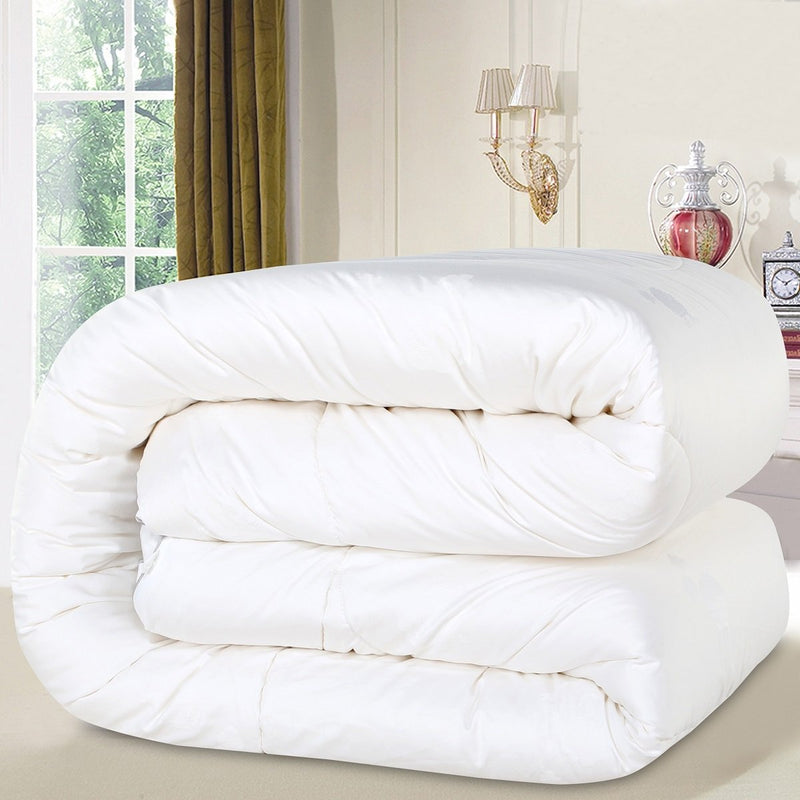 200 x 230 size Solid White Extra Weight Australian Wool Winter Duvet Insert