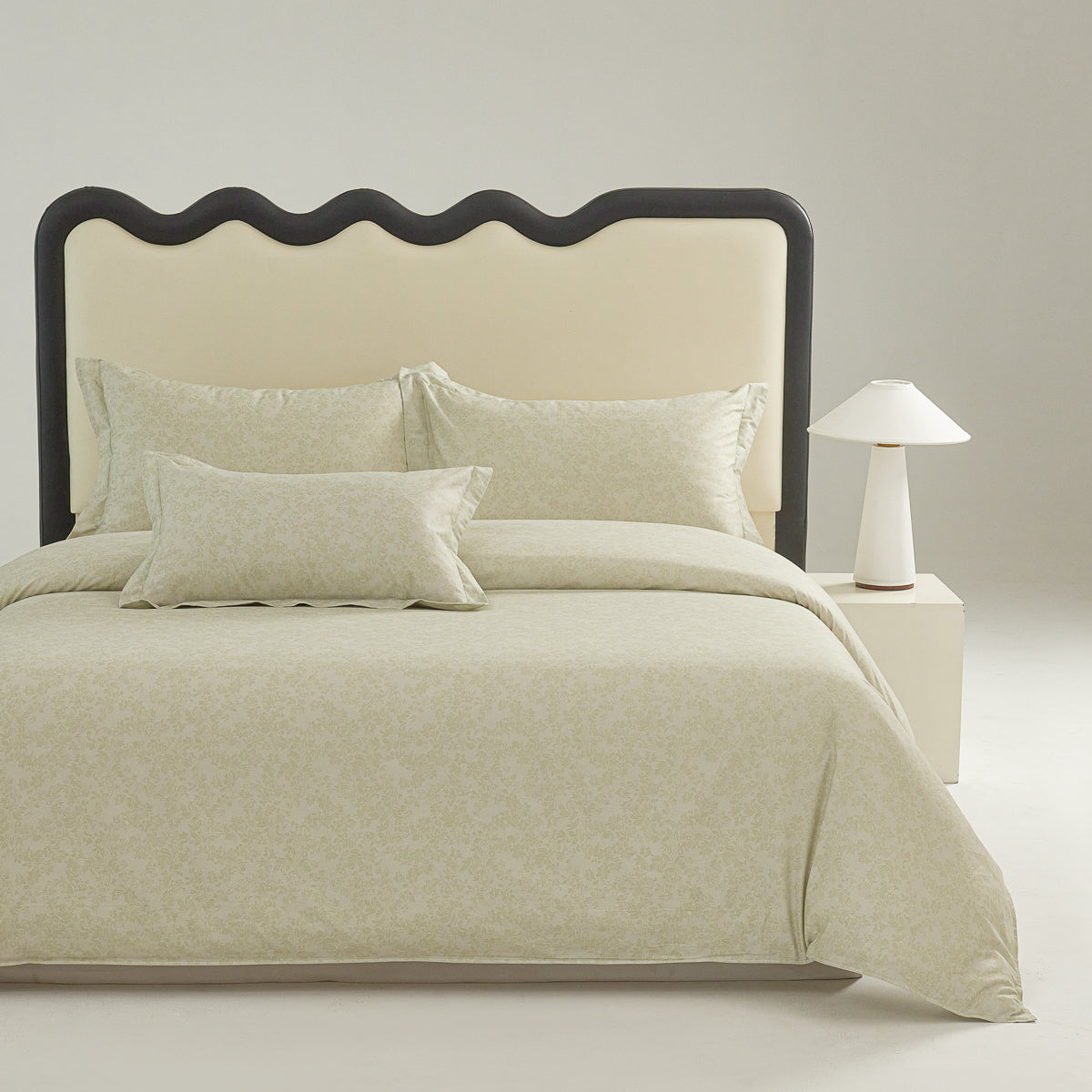Sprout Jade (Wood) Cotton Fitted Sheet