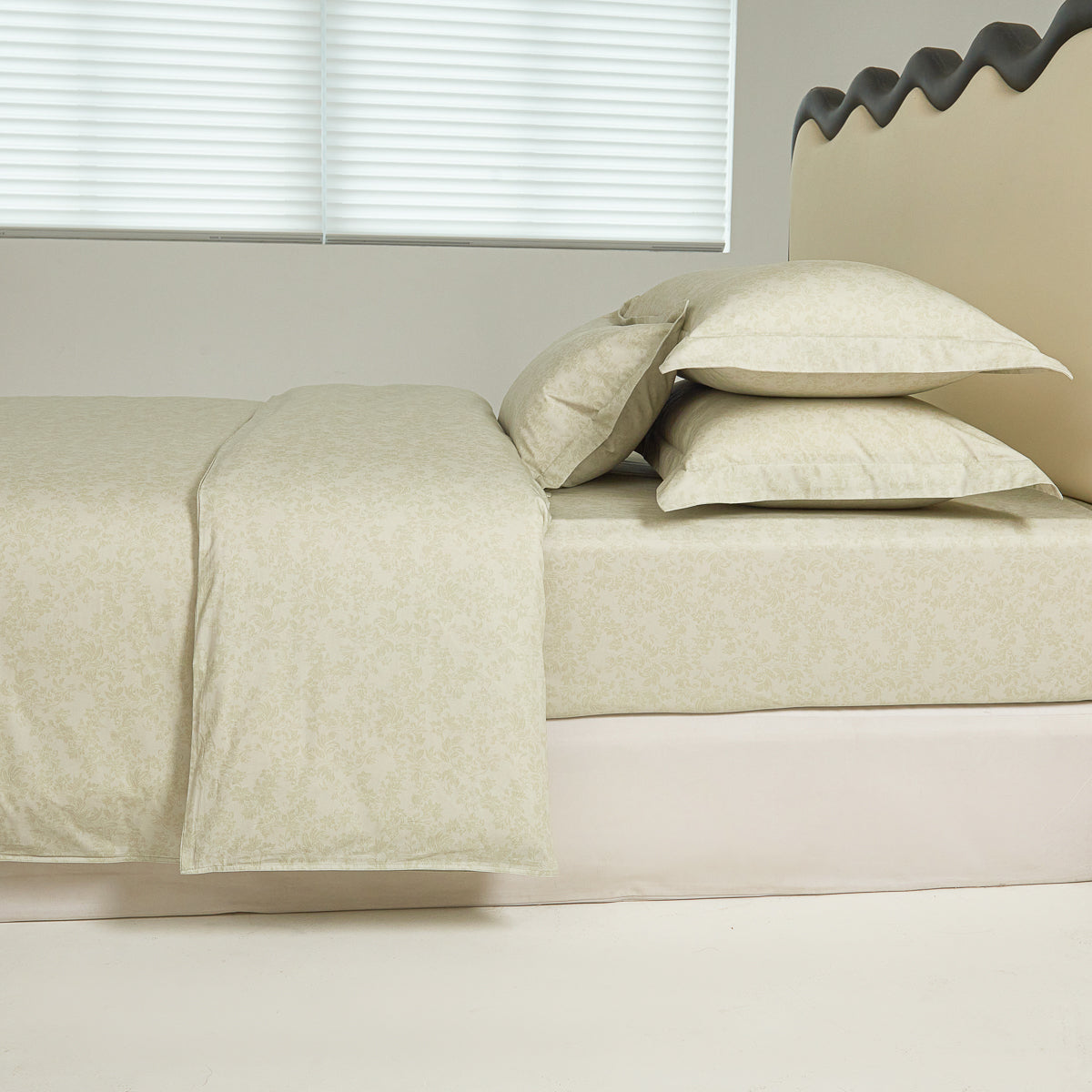 Sprout Jade (Wood) Cotton Fitted Sheet