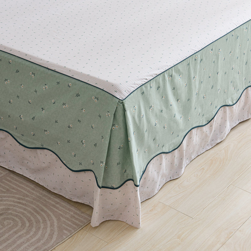 Sunflower Cotton Bedskirt Duvet Cover Set