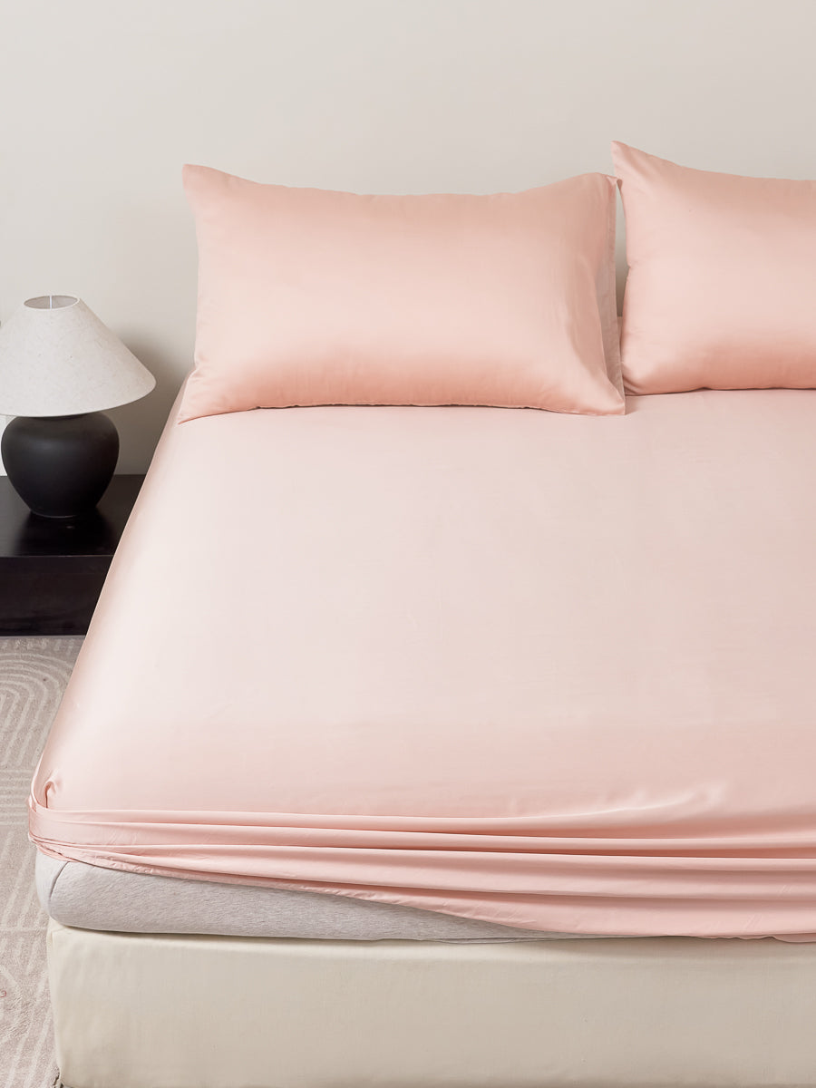 Tipsy Pink TENCEL™ Fitted Sheet