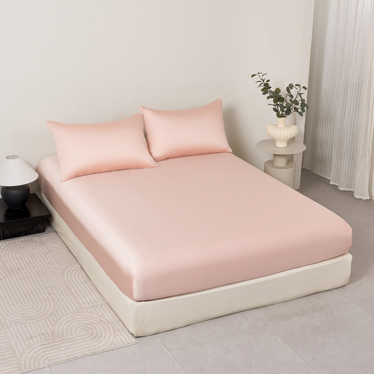 Tipsy Pink TENCEL™ Fitted Sheet
