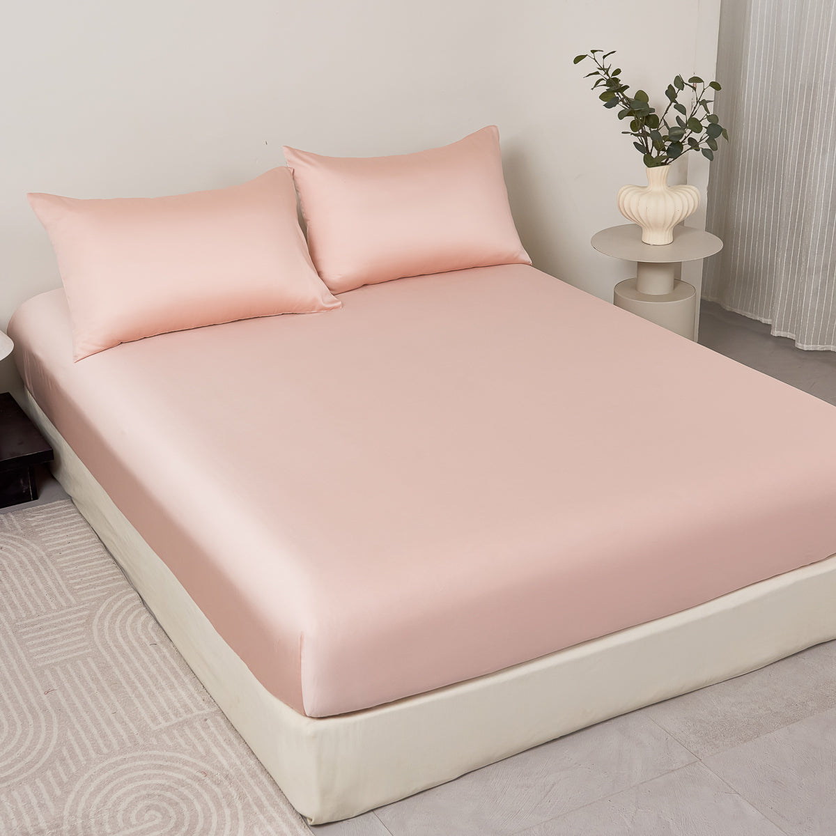 Tipsy Pink TENCEL™ Fitted Sheet