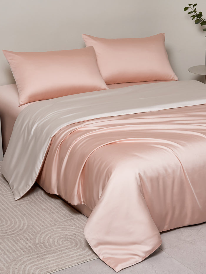 微醺粉 天丝床笠套件