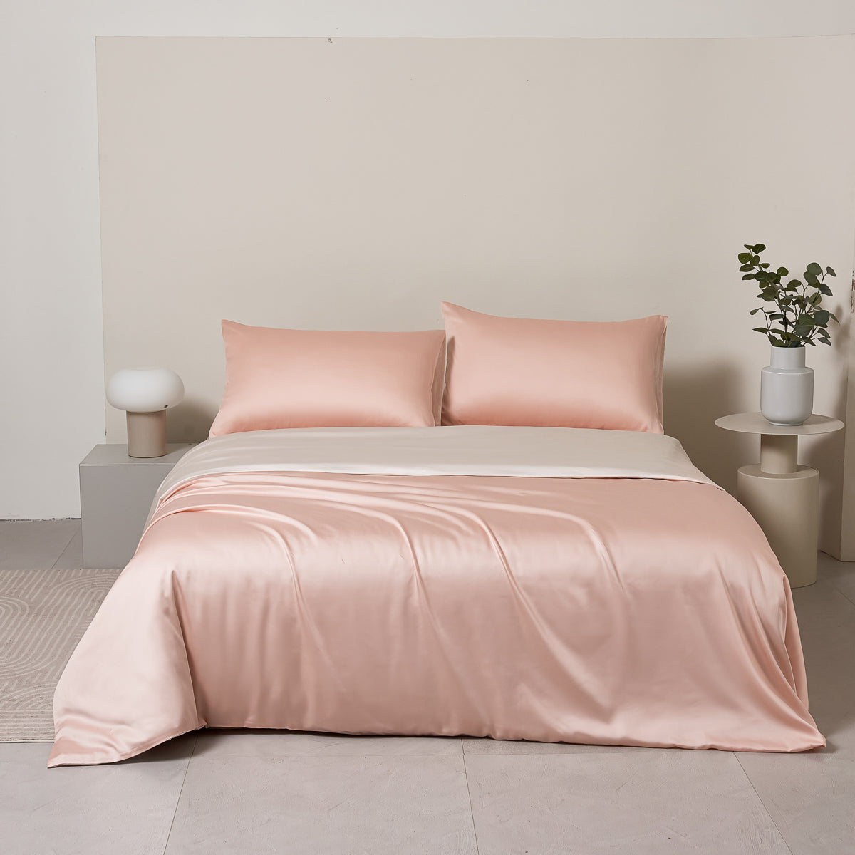 微醺粉 天丝床笠套件