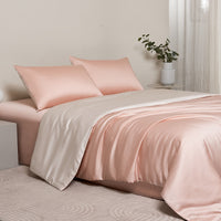 微醺粉 天丝床笠套件